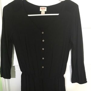 Black long sleeve romper
